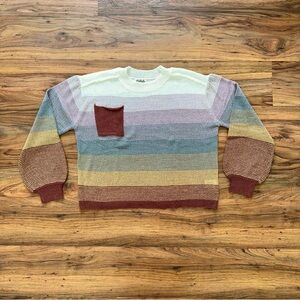 Rainbow Crocheted Sweater